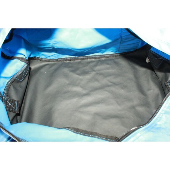 LL Bean Unisex Adventure Duffle Blue Nylon Tote Bag Rugged Water Resistant - Picture 9 of 12